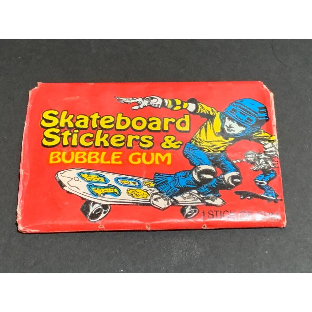 1976 Donruss Skateboard Stickers Bubble Gum Sealed Wax Pack Vintage